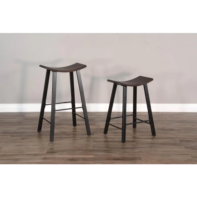 NEWPORT 24"H Stool, Wood Seat