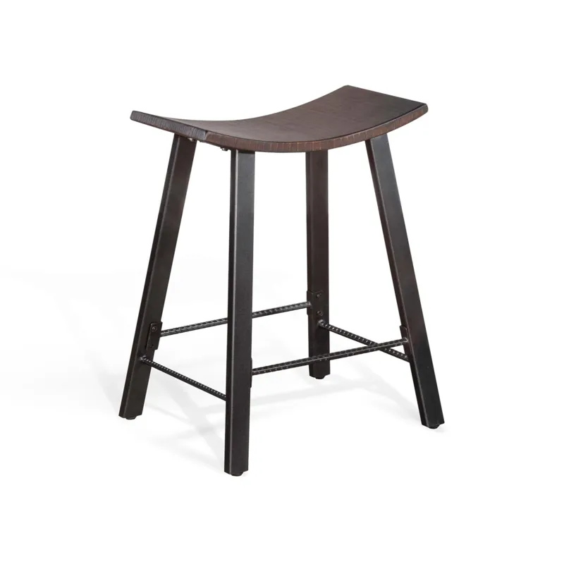 NEWPORT 24"H Stool, Wood Seat