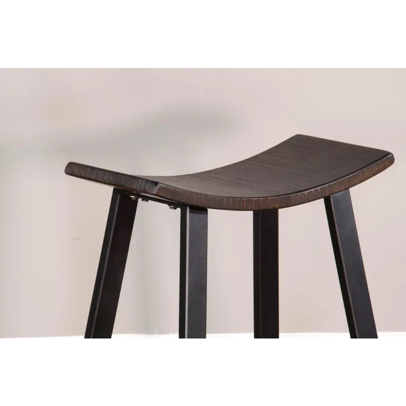 NEWPORT 24"H Stool, Wood Seat