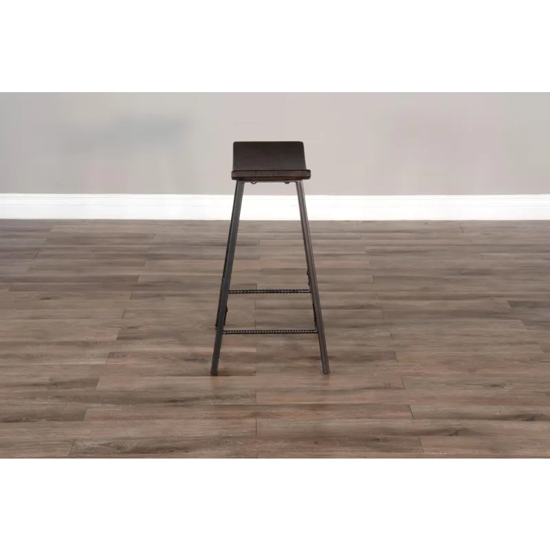 NEWPORT 24"H Stool, Wood Seat