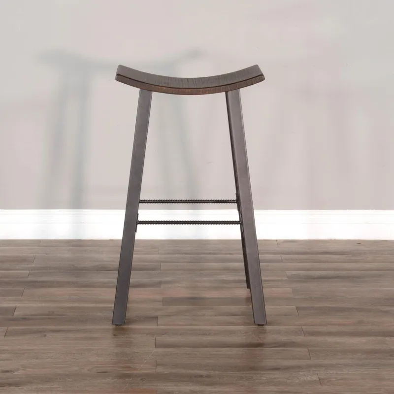 NEWPORT 30"H Stool, Wood Seat