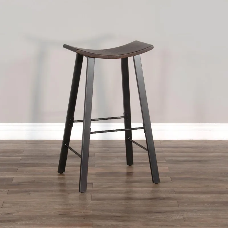 NEWPORT 30"H Stool, Wood Seat