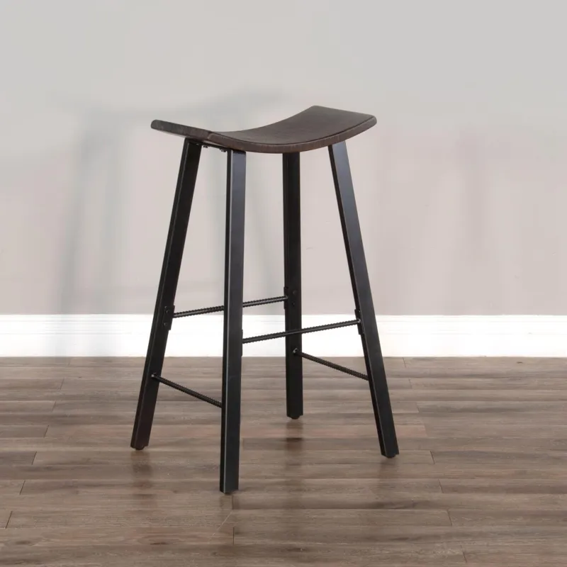 NEWPORT 30"H Stool, Wood Seat