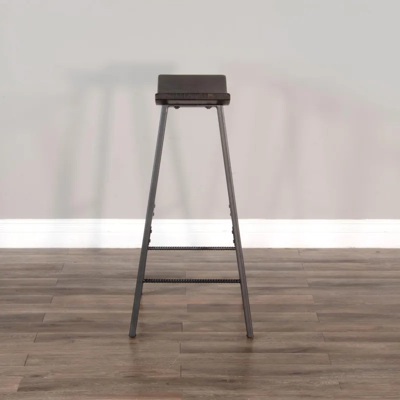 NEWPORT 30"H Stool, Wood Seat