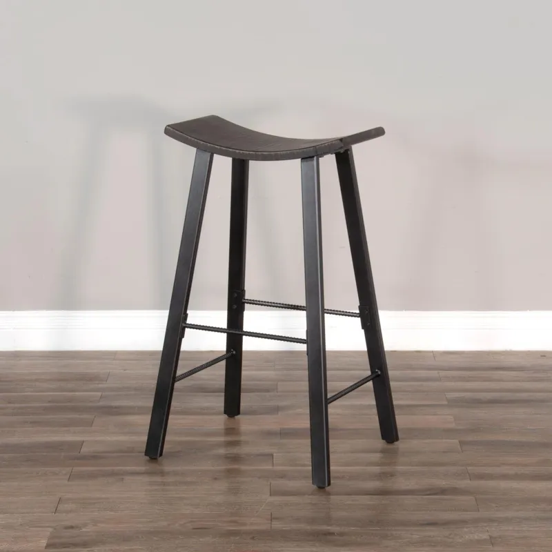 NEWPORT 30"H Stool, Wood Seat