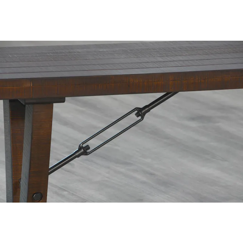 HOMESTEAD Bench w/ Turnbuckles, Wood Seat