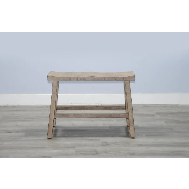 MARINA Beach Pebble 24"H Bench, 9" Wood Seat
