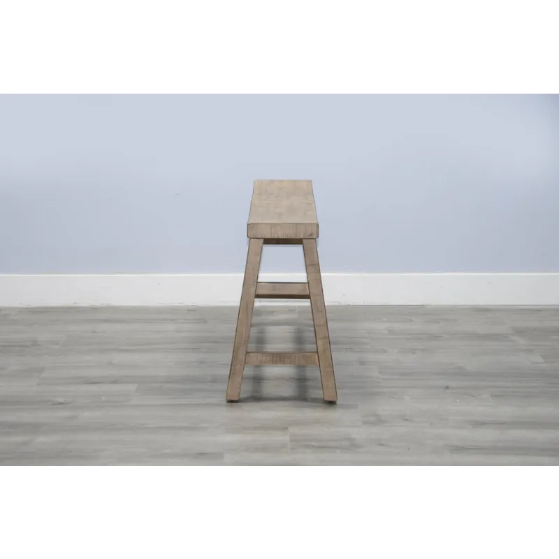 MARINA Beach Pebble 24"H Bench, 9" Wood Seat