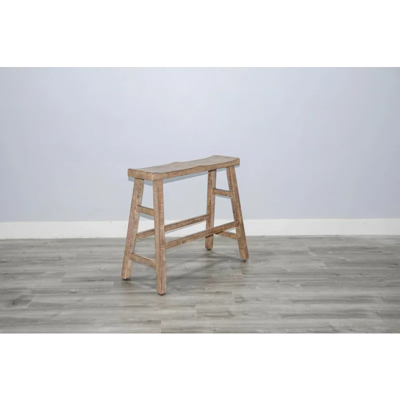 MARINA Beach Pebble 30"H Bench, Wood Seat