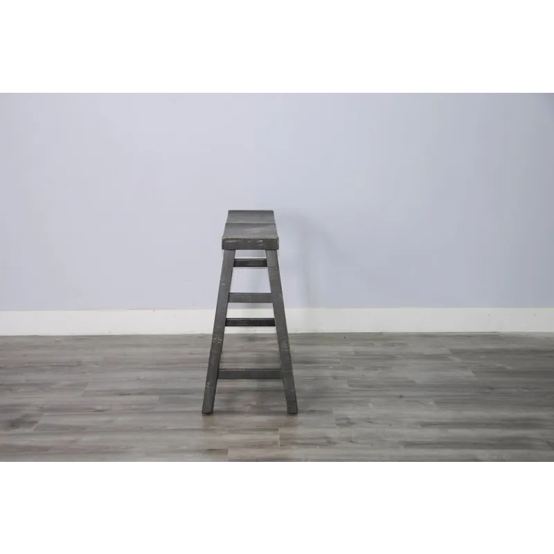 MARINA Black Sand 30"H Bench, Wood Seat