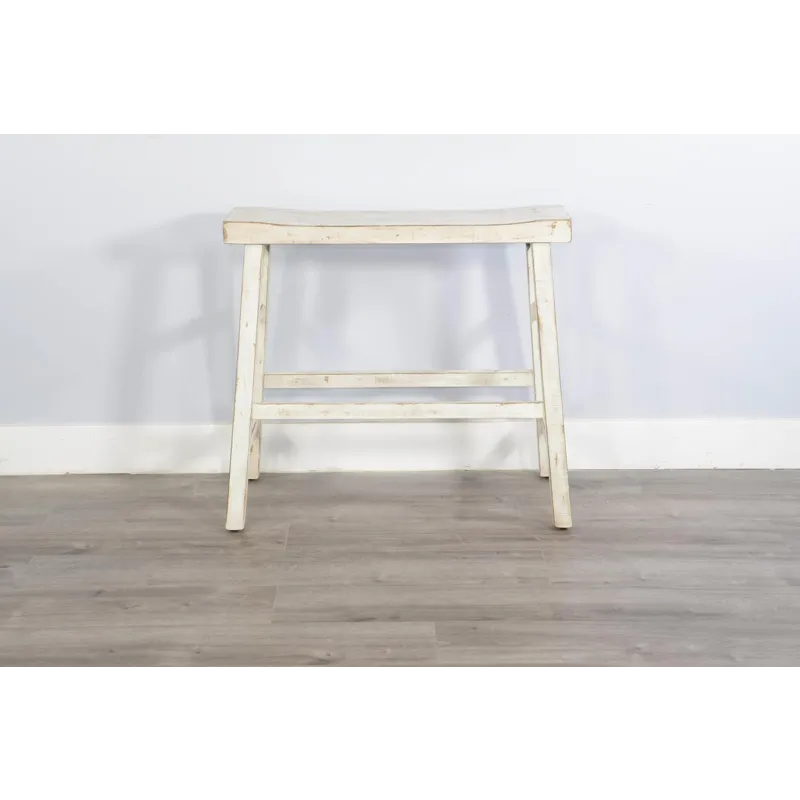 MARINA White Sand 30'H Bench, Wood Seat