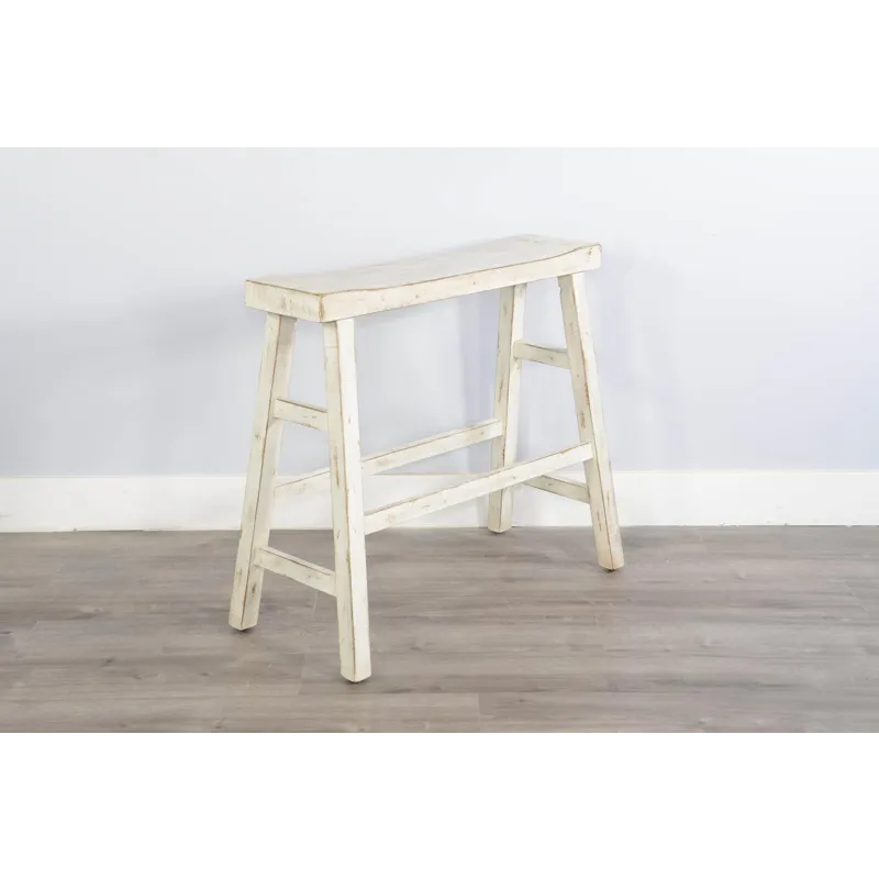 MARINA White Sand 30'H Bench, Wood Seat