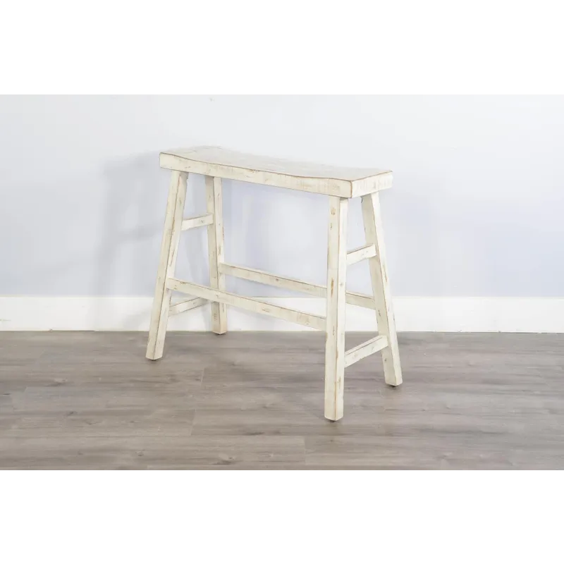 MARINA White Sand 30'H Bench, Wood Seat