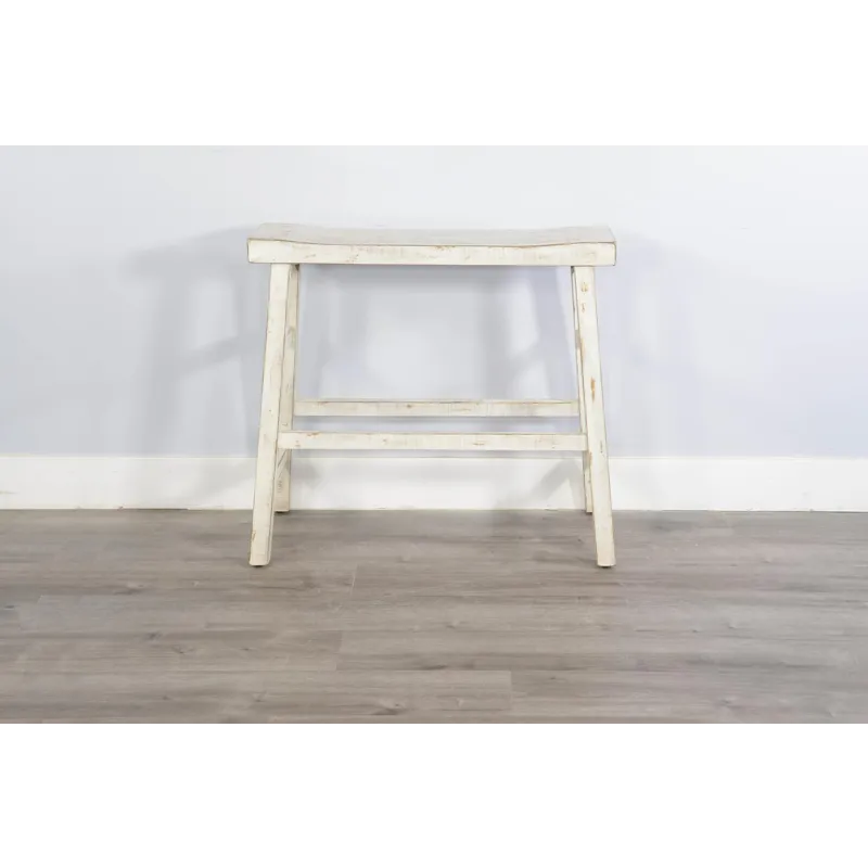 MARINA White Sand 30'H Bench, Wood Seat