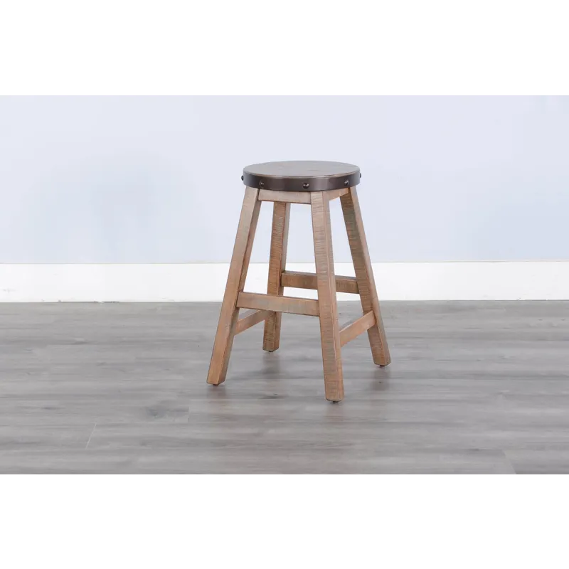 San Diego 24"H Stool, Wood Seat