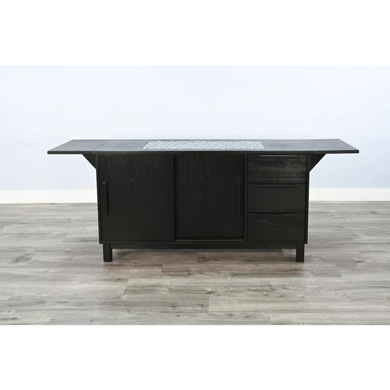 GEOVANNI Buffet w/ Tile Insert on Top w/  Drop Leaves on End