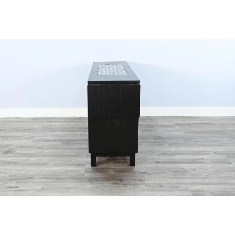 GEOVANNI Buffet w/ Tile Insert on Top w/  Drop Leaves on End