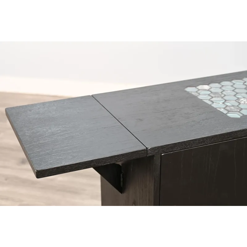 GEOVANNI Buffet w/ Tile Insert on Top w/  Drop Leaves on End