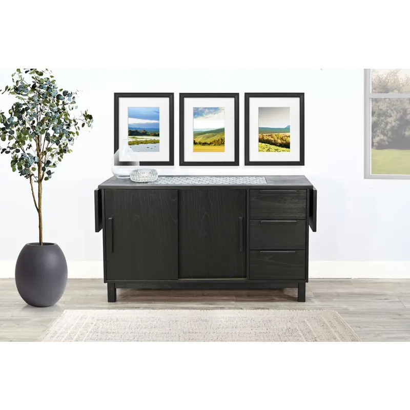 GEOVANNI Buffet w/ Tile Insert on Top w/  Drop Leaves on End