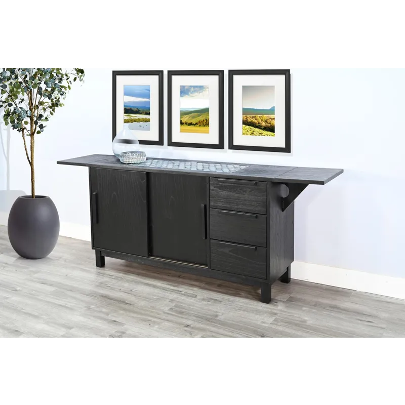 GEOVANNI Buffet w/ Tile Insert on Top w/  Drop Leaves on End