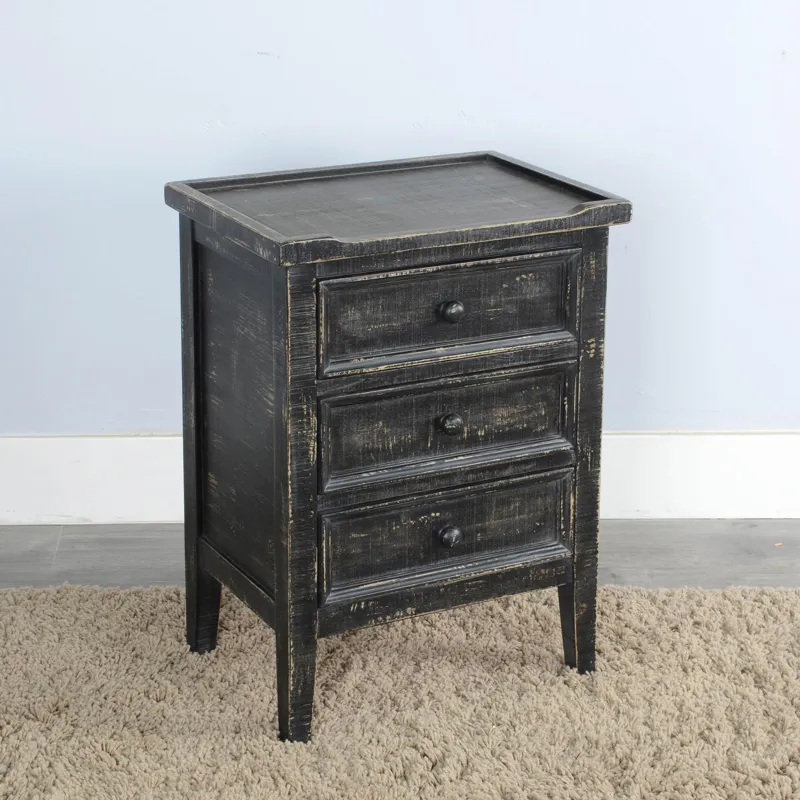 Marina Black Sand End Table