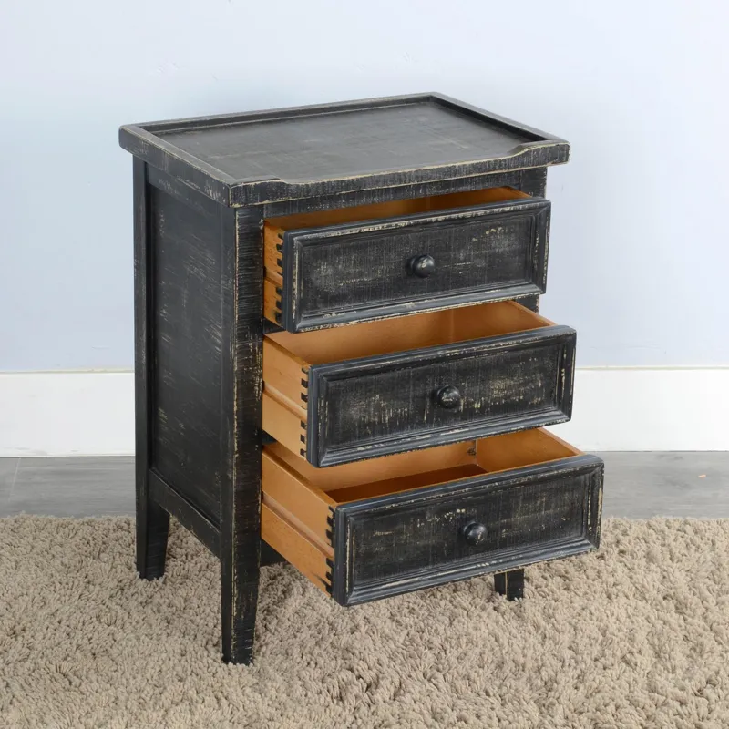 Marina Black Sand End Table