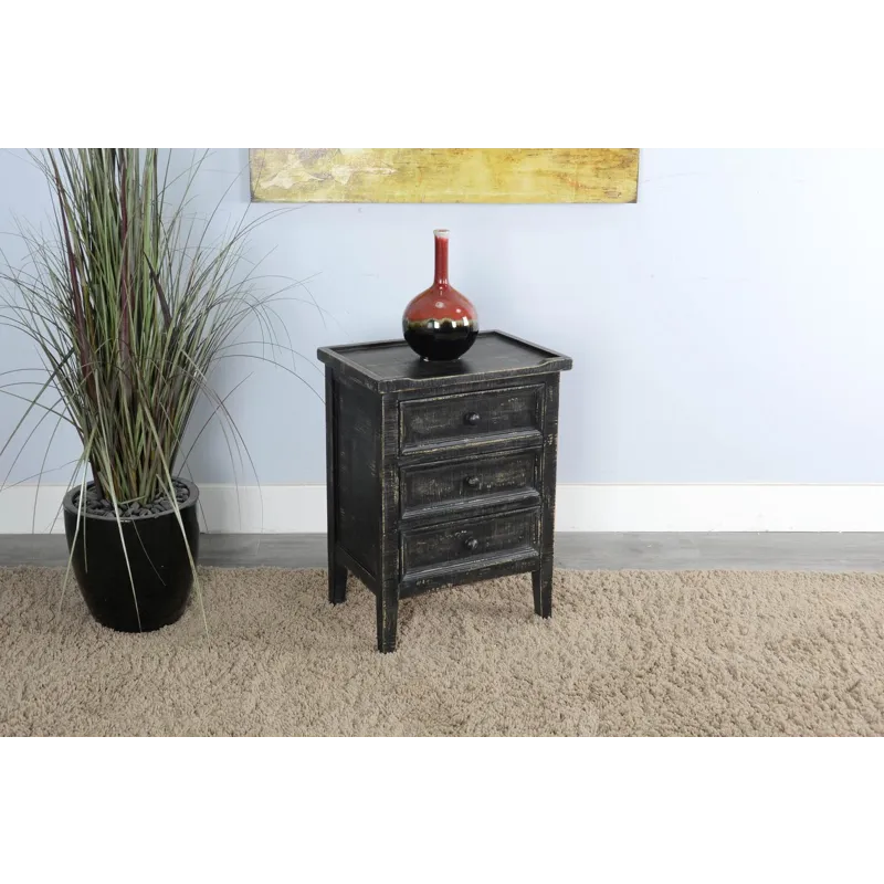 Marina Black Sand End Table