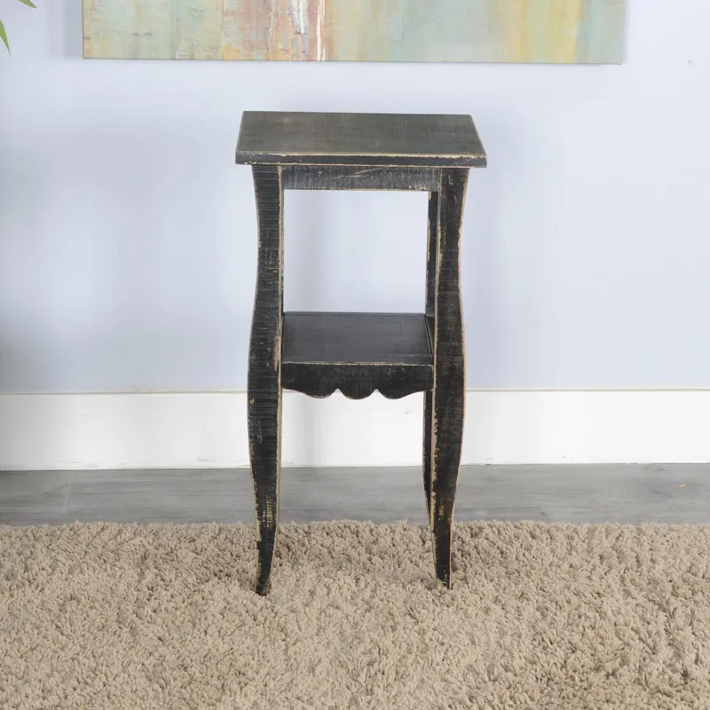 Marina Black Sand End Table