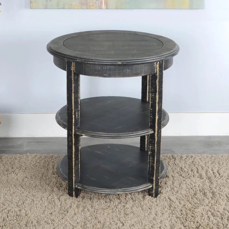 MARINA Black Sand Side Table