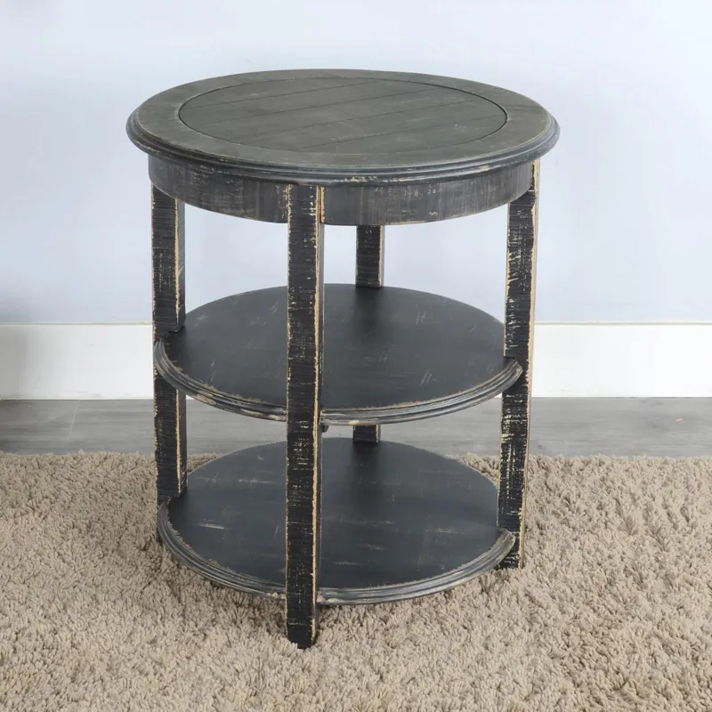 MARINA Black Sand Side Table