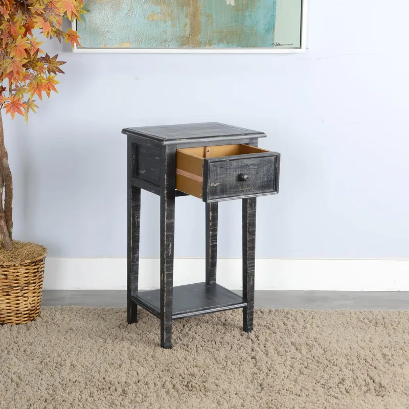 MARINA Black Sand Side Table
