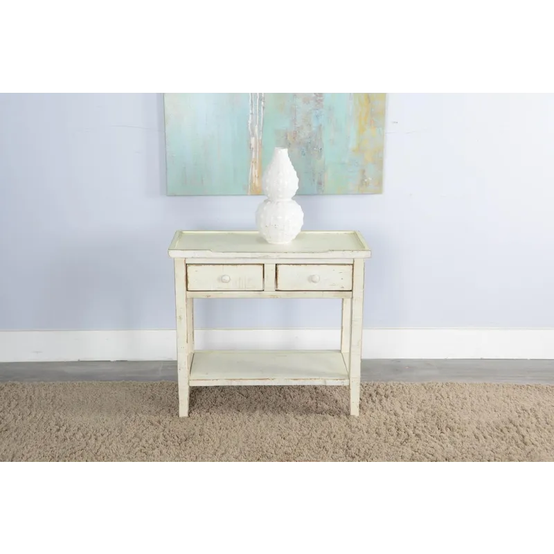 MARINA White Sand Side Table