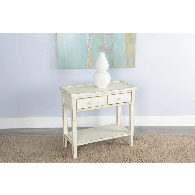 MARINA White Sand Side Table