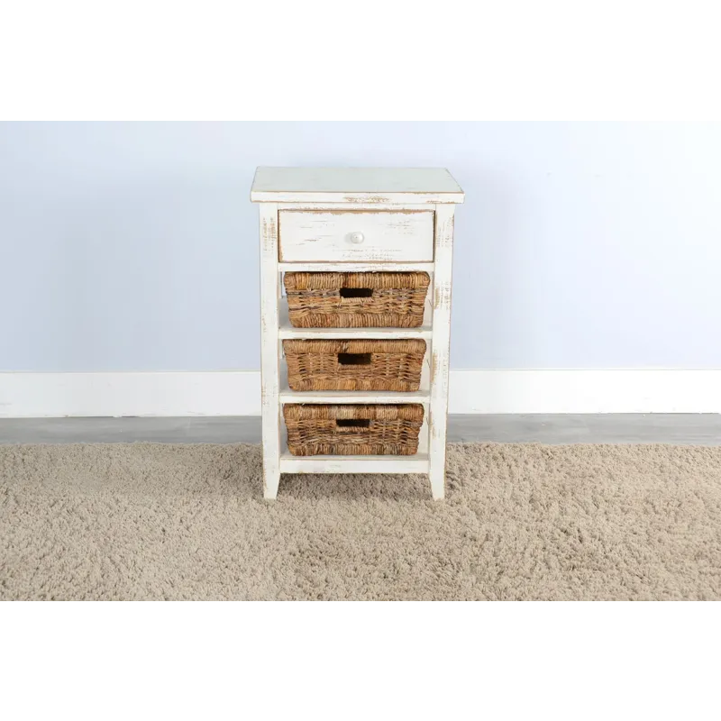 MARINA White Sand Storage Table