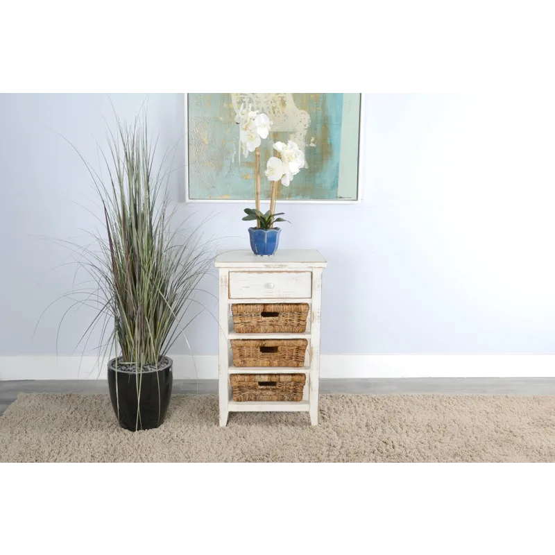 MARINA White Sand Storage Table