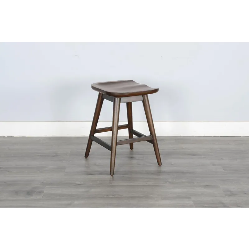 24"H Stool w/ Saddle Seat