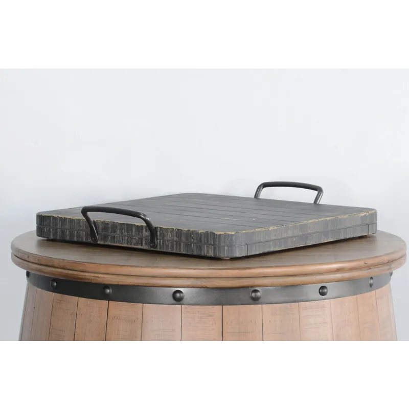 Marina Black Sand Ottoman Tray