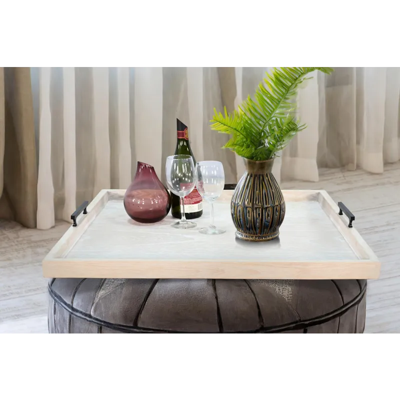 Square Tessa Ottoman Tray