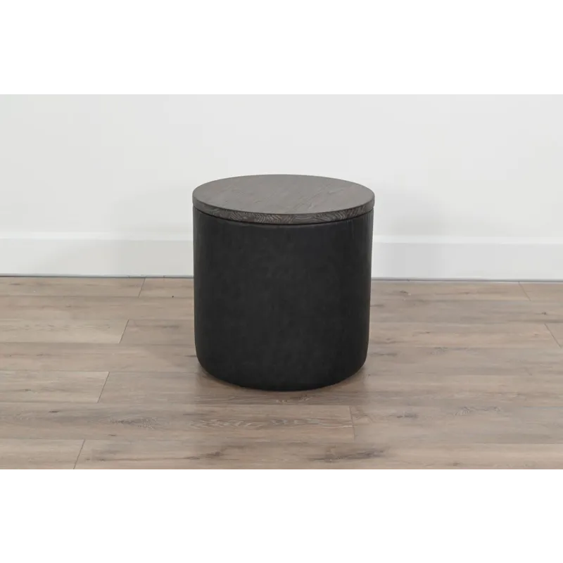 Malibu Pouf Accent Table/Stool w/Storage