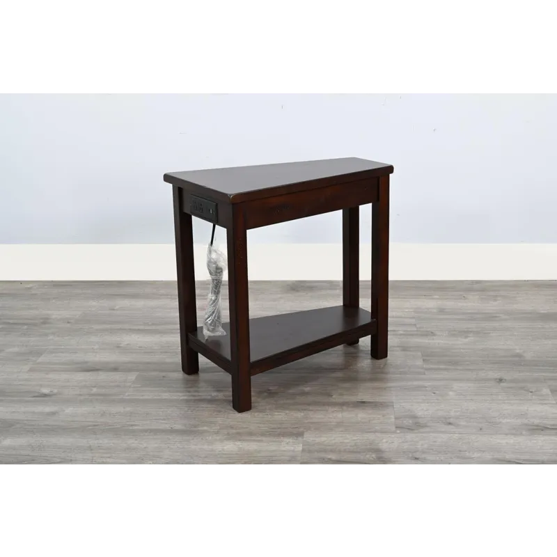 Santa Fe Chair Side Table w/ Power Strip