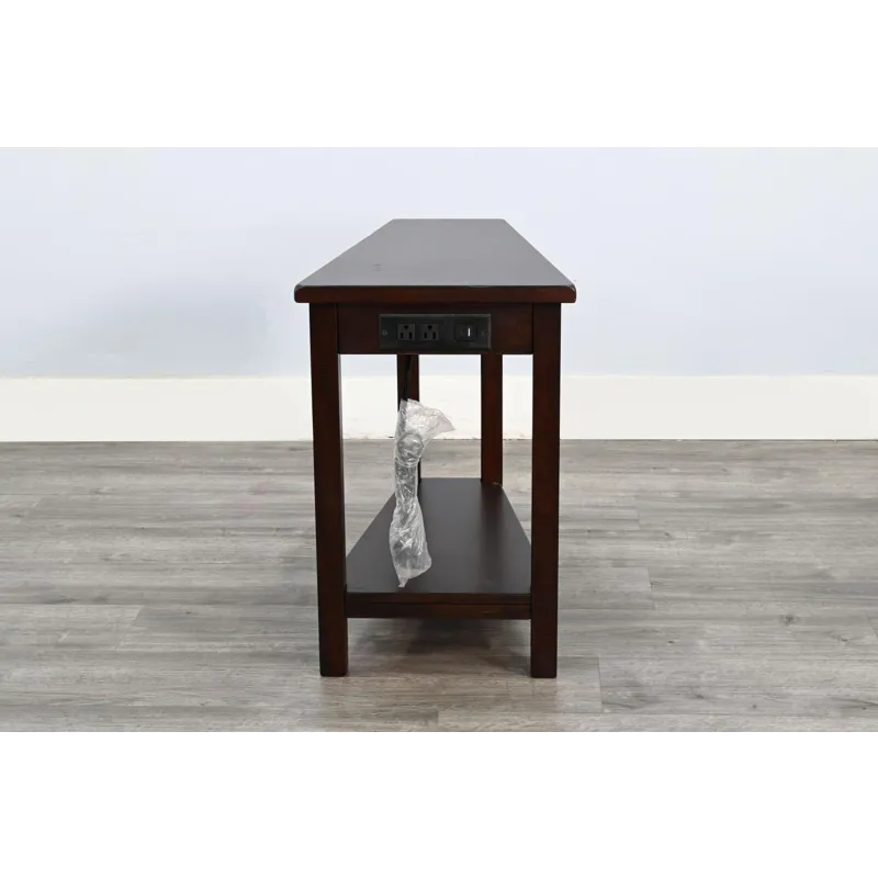 Santa Fe Chair Side Table w/ Power Strip