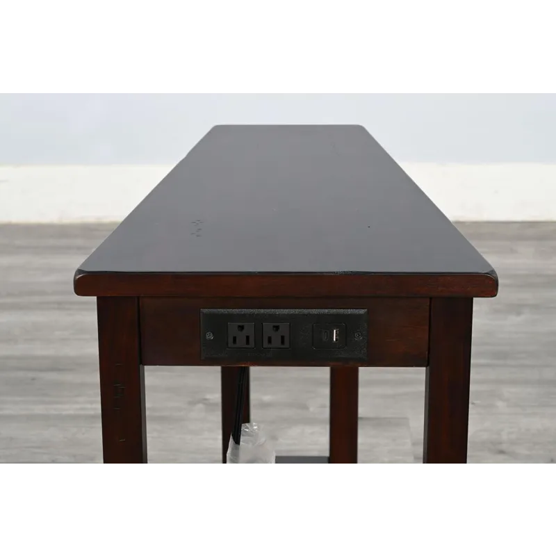 Santa Fe Chair Side Table w/ Power Strip