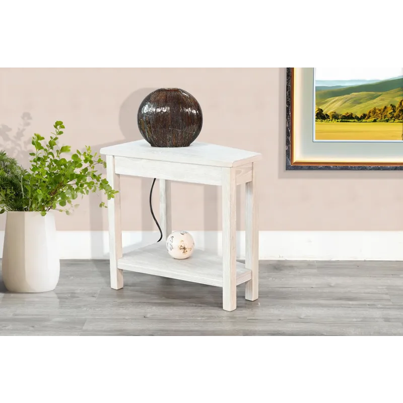 Chair Side Table w/ Power Strip