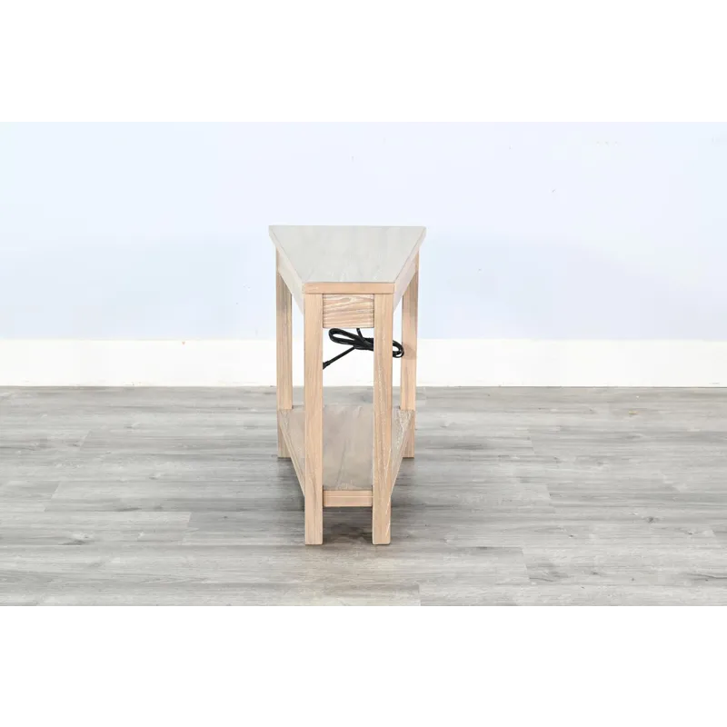 Chair Side Table W/ Power Strip
