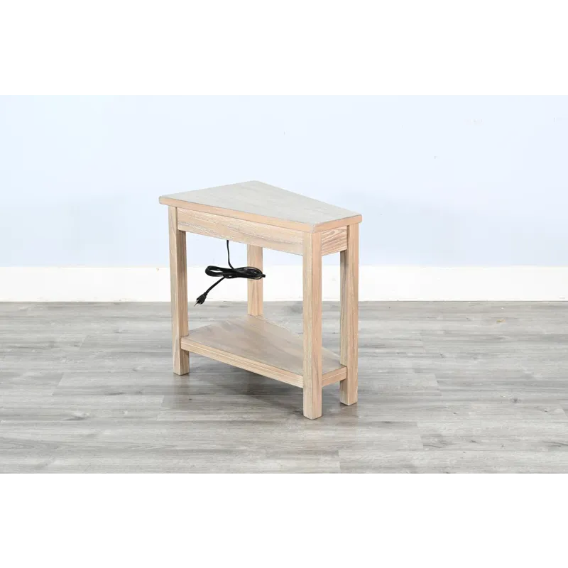 Chair Side Table W/ Power Strip