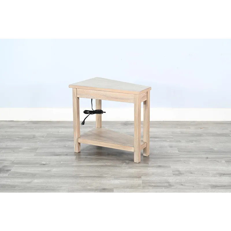 Chair Side Table W/ Power Strip