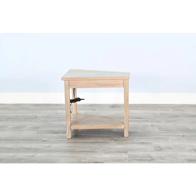 Chair Side Table W/ Power Strip