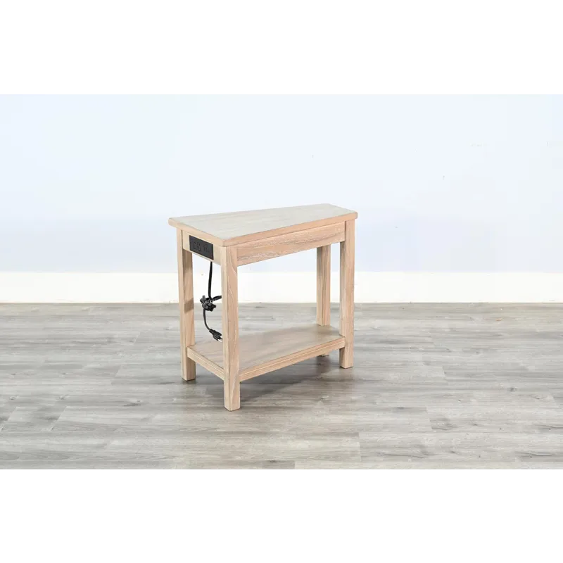 Chair Side Table W/ Power Strip