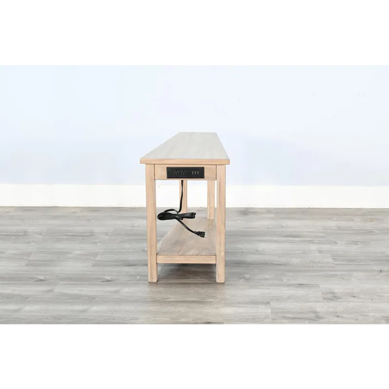 Chair Side Table W/ Power Strip