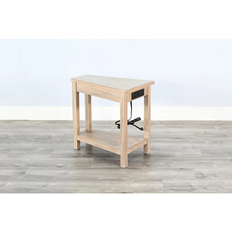 Chair Side Table W/ Power Strip